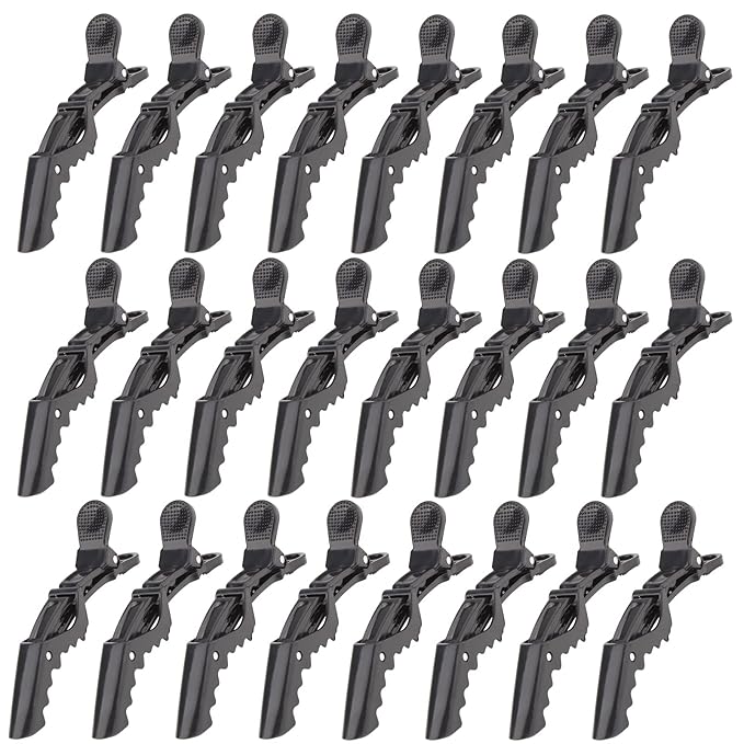 Ondder 24pcs Hair Clips for Styling, Sectioning, Coloring, Cutting - Alligator Salon Pro Hair Clips for Barber, Unisex, Adult