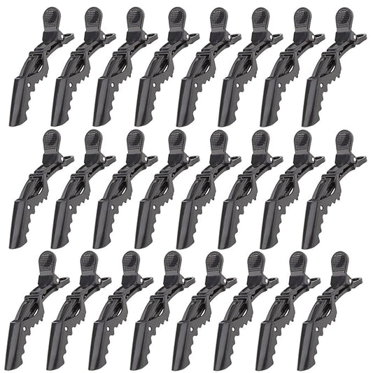 Ondder 24pcs Hair Clips for Styling, Sectioning, Coloring, Cutting - Alligator Salon Pro Hair Clips for Barber, Unisex, Adult