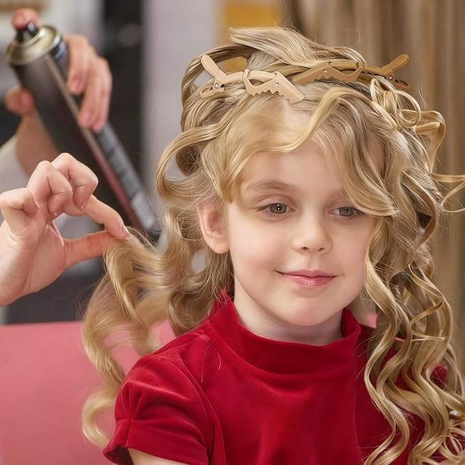 30 Pack Alligator Hair Clips for Styling, Sectioning Crocodile hair Clips Professional Barber Accessories for Salon of Thick Curly Volume Hair (Neutral)