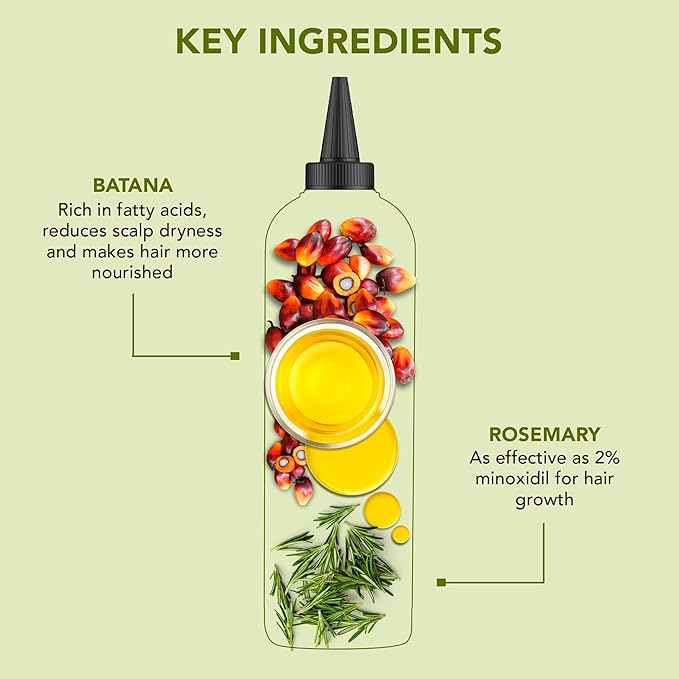 Botanic Hearth Hair Oil for Hair Growth & Home Hair Perm Kit | Strengthening Dry, Frizzy, Damaged Hair & Scalp Treatment | Rosemary Batana Hair Oil – 6.7 Fl Oz (2 Pack)