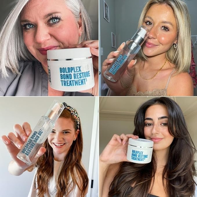 Boldplex 3 & 7 Bond Restore Protein Treatment & Oil Duo for Dry & Damaged Hair - Hydrating Formula for Curly, Colored, Frizzy, Broken or Bleached Types. Cruelty-Free & 100% Vegan