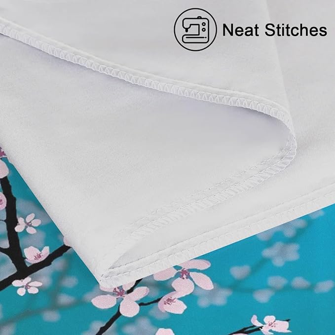 Cherry Blossom Silky Satin Pillowcase for Hair & Skin, Bed Pillow Cases with Hidden Zipper Soft Breathable Pillow Covers for Sleeping Standard Size, 20x26in