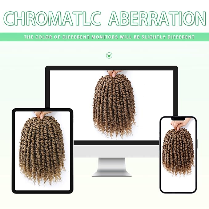 Passion Twist Crochet Hair 8Inch Passion Twist Hair 8 Packs Pre-Twisted Passion Twist Crochet Hair for Black Women Soft Passion Twist Curly Crochet Hair 8"(Pack of 8) 27#