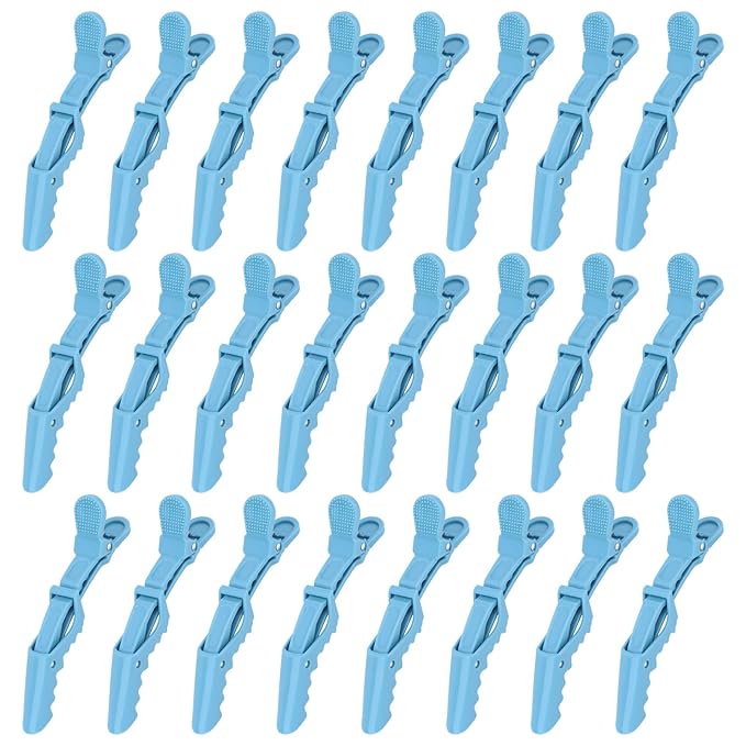 24 Pack Blue Alligator Hair Clips, 4.5 inch Clips for Hair Sectioning, Hair Styling Accessories for Women Men Girls Teens