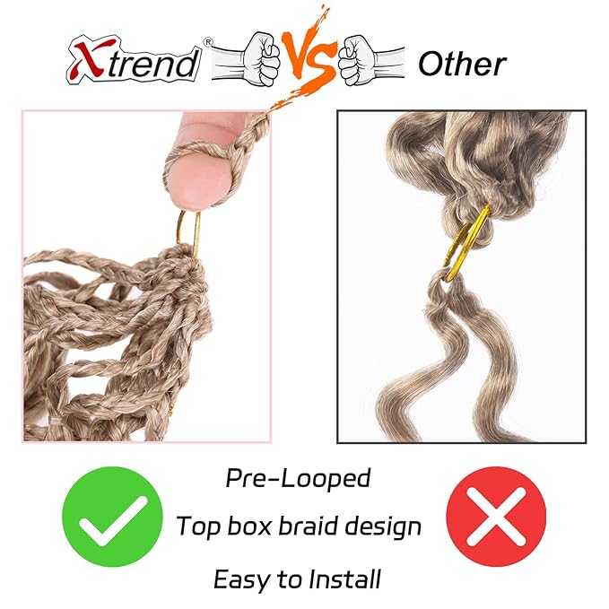 18 Inch Gogo Curl Crochet Hair 8 Packs Curly Crochet Hair for Women Pre-looped Deep Wave Crochet Hair Box Braids Water Wave Curly Beach Curl Crochet Hair Extensions (16Strands/pack T27613#)