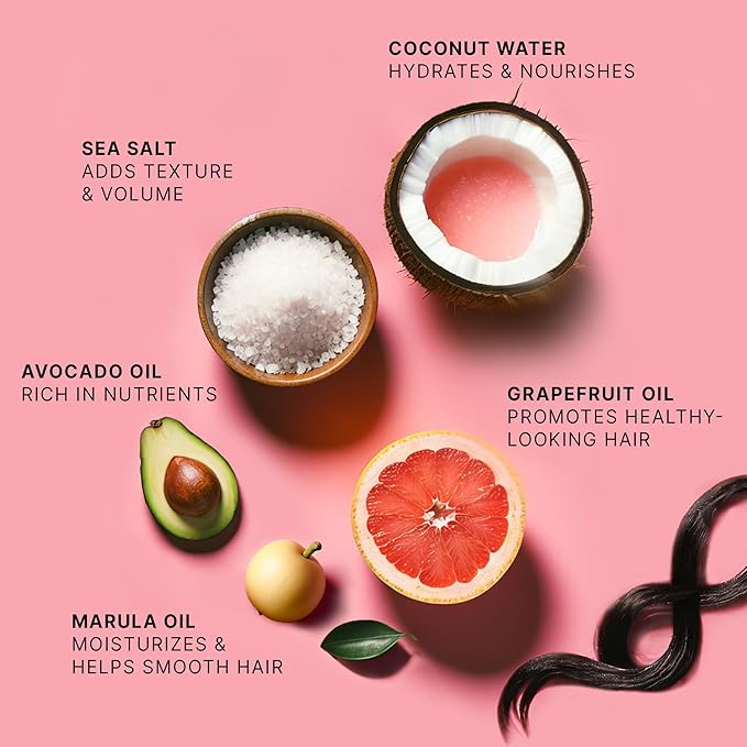 Beauty by Earth Sea Salt Spray for Men & Women - Texture Hair Spray for Adding Volume & Beachy Waves, USA Made with Organic Ingredients