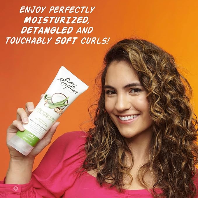 Deep Moisturizing Curl Conditioner - Curly Hair Conditioner with Shea Butter, Coconut, and Aloe - Strengthens and Protects Curls - 4 pc