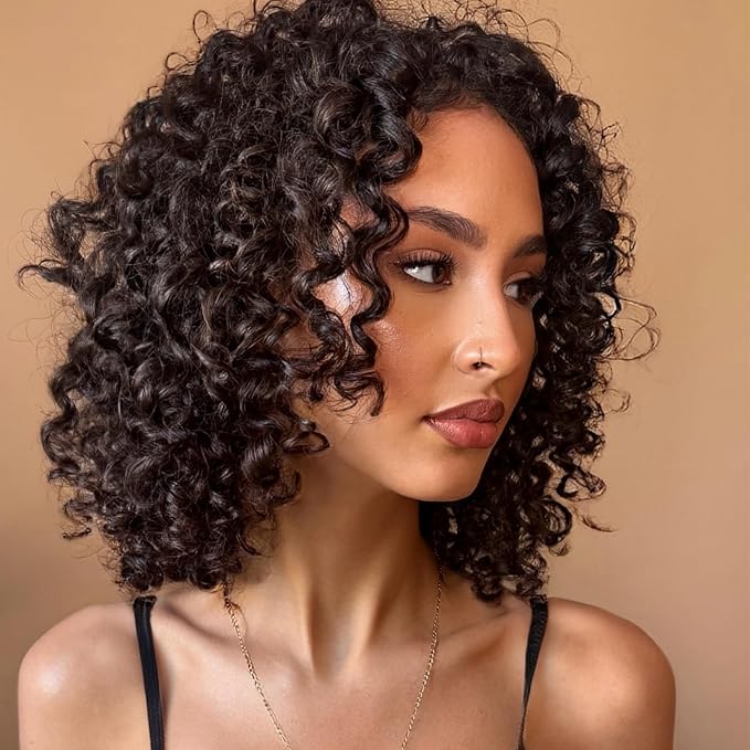 7 Packs GoGo Curl Crochet Hair 8 Inch Short Curly Crochet Hair for Women Deep Wave Beach Curl Crochet Braids Synthetic Braiding Hair Extensions(8 Inch, #4)