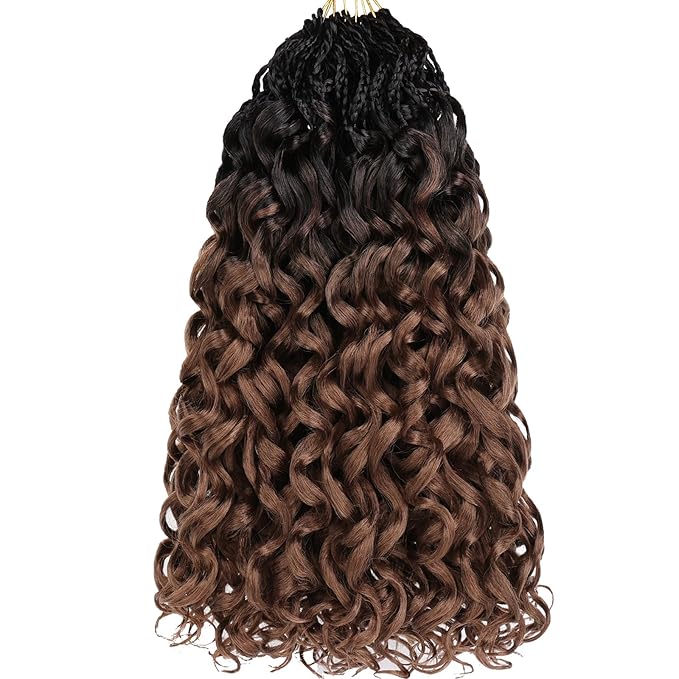 14 Inch Gogo Curl Crochet Hair Ocean Wave Crochet Hair Deep Twist Pre-looped 8 Packs Goddess Box Braids Short Curly Water Wave Synthetic Braiding Hair for Women (16Strands/pack SR30#)