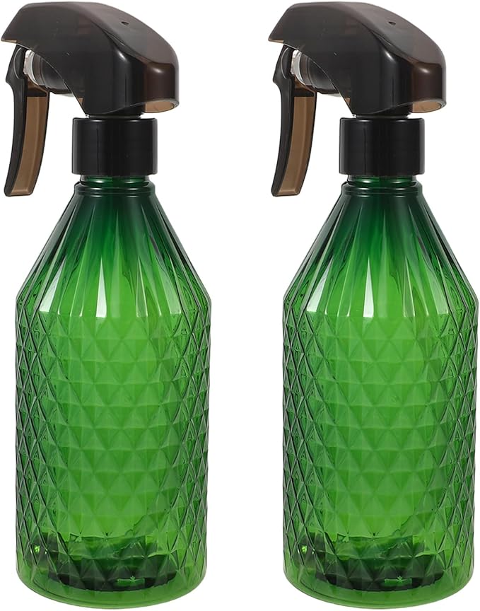 2pcs Continuous Spray Bottle for Hair - Fine Mist Mister with Steel Ball Refillable 6. 7oz Hair Water Sprayer for Salon, Barber, Or Home Use Green