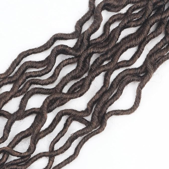 Goddess Locs Crochet Hair 18 Inch 9 Packs Faux Locs with Curly Ends,Pre looped Synthetic Crochet Hair for Black Women