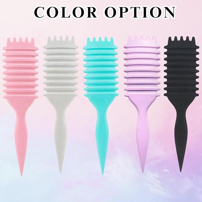 Curl Defining Brush, Curly Hair Brush for Styling, Shaping, Detangling & Defining Curls for Women and Men, Curl Brushes for Curly Hair Work on all Wet or Dry Hair Types (Green)