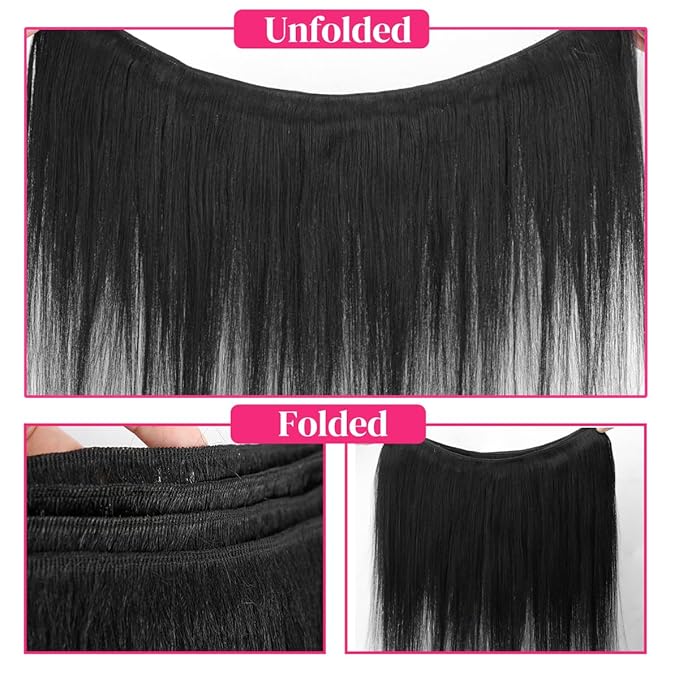22 24 26 Inch 3 Bundles Human Hair Straight 12A 100% Unprocessed Brazilian Virgin Human Hair Bundlles Straight Natural Black, True to Length, Full to Weight