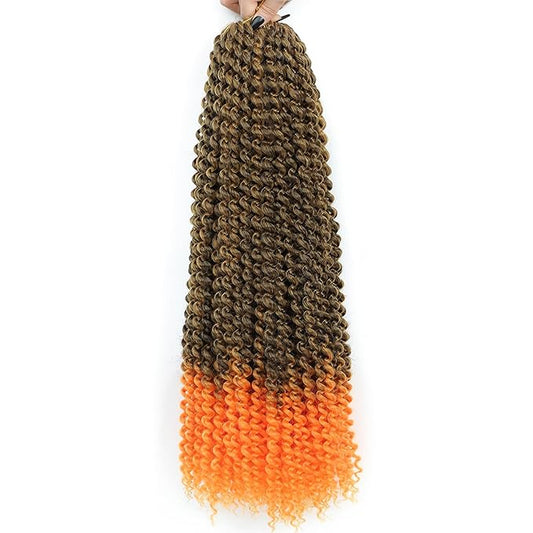 Passion Twist Hair 24 Inch 8 Packs Passion Twist Crochet Hair Braiding Hair Long Bohemian Spring Twist Hair Crochet Braids Synthetic Hair Extension (24 Inch, 1B/Orange)