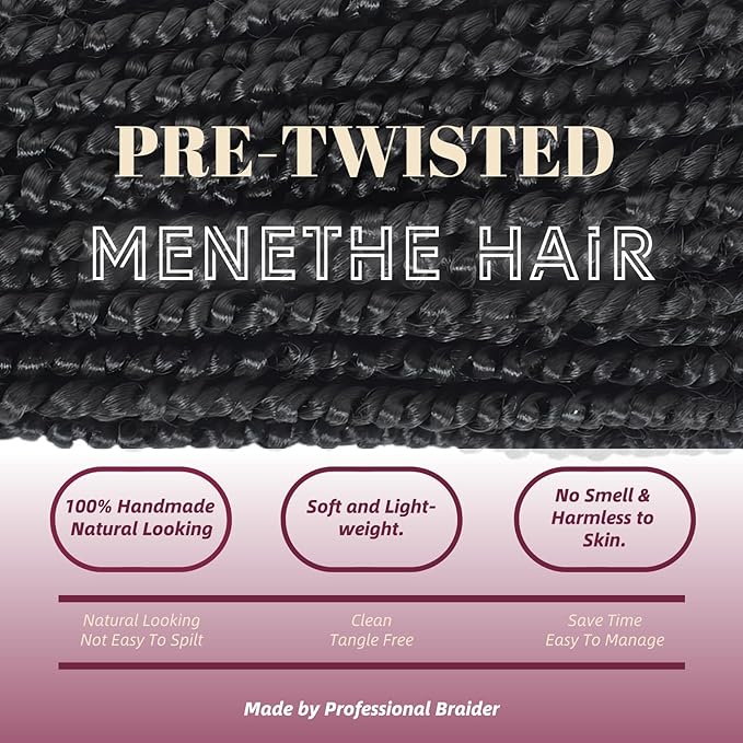 Passion Twist Crochet Hair 9 Packs，18 Inch Natural Black Crochet Twists Pre Looped Long Passion Twist Crochet Braiding Hair Extensions for Women(18 Inch,1B#)
