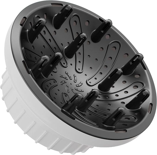 Diffuser Attachment for Hair Dryer,Hair Dryer Diffuser, Hair Diffuser Adaptable for Blow Dryers with D-1.4-Inch to 2.4-Inch for Curly or Wavy Hair,(White)