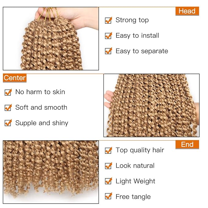 ZRQ 30 Inch 7 Packs/Lot Long Water Wave Passion Twist Crochet Hair Bohemian Spring Twist Hair Synthetic Passion Twists Hair for Butterfly Locs Hair Extensions #27