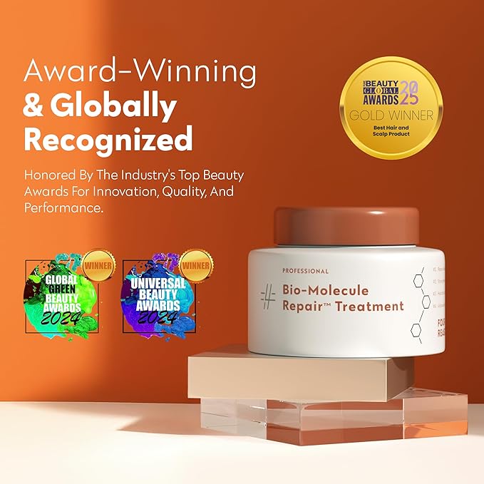 FOUR REASONS Bio-Molecule Repair Hair Mask for Damaged Hair – Hydrating & Deep Conditioning Hair Mask & Bond Repair Treatment for Dry, Frizzy, or Color Treated Hair – Vegan & Sulfate-Free