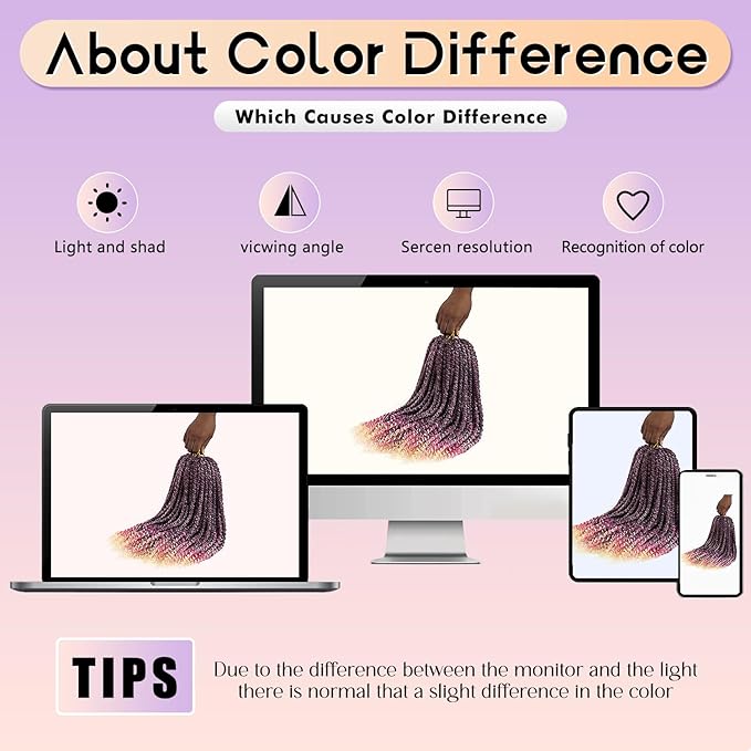 18inch Passion Twist Crochet Hair 96 Stands Pre-Twisted Passion Twist Hair 6 Packs Pre-Looped Passion Twists Braids Synthetic Passion Twist 0mbre Pink&Blonde Crochet Braids Hair Extensions