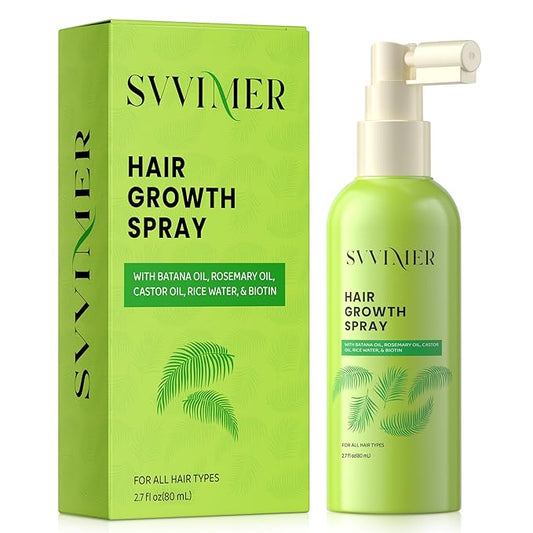 Svvimer Hair Growth Serum Spray - with Rosemary Batana Oil Biotin for Hair Loss and Thinning - Thicker Fuller Longer - for Women and Men 2.7 Fl Oz (Pack of 1)