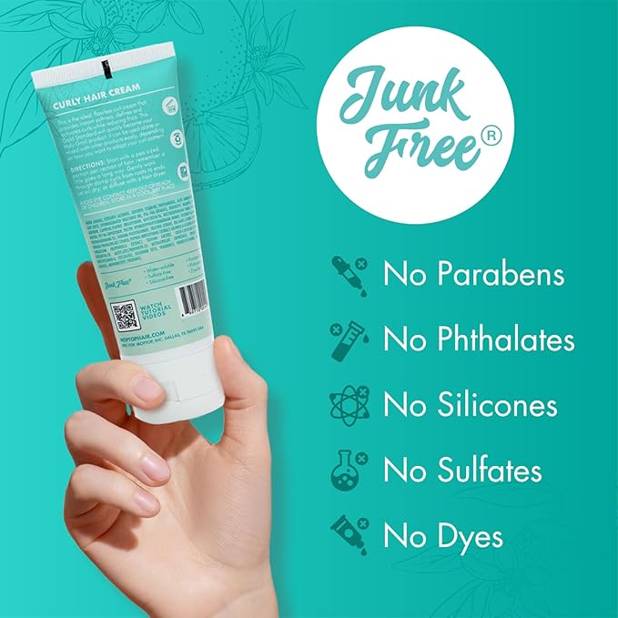 MopTop Curl Cream - Moisturizing Curl Activator for Frizz Control & Volume, Curl Styling Cream for Wavy, Curly & Coily Hair, Made with Junk-Free Natural Ingredients (Citrus Kumquat Fragrance, 2.5oz)