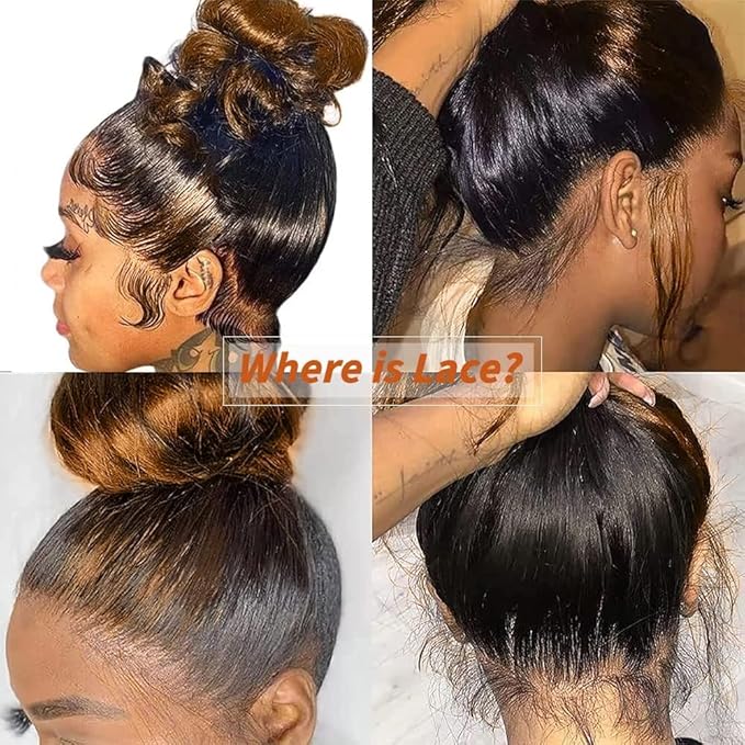 MEGOOD 360 Lace Front Wigs Human Hair For Women 200% Density HD Transparent Body Wave Ombre Lace Front Wig Human Hair Honey Blonde Wig Glueless Wigs 26Inch