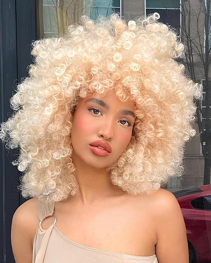 100 Strands Short Jamaican Bounce Crochet Hair Honey Blonde 5 Packs 2X Ringlet Wand Curl Crochet Hair 8 Inch Curly Crochet Hair Extensions Curly Crochet Braiding Hair 613#