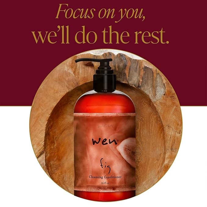 WEN by Chaz Dean Cleansing Conditioner - Shampoo & Conditioner Cowash for Fine or Curly Hair, Co Wash with Rosemary Oil - Fig, 16 Fl Oz (Pack of 1)