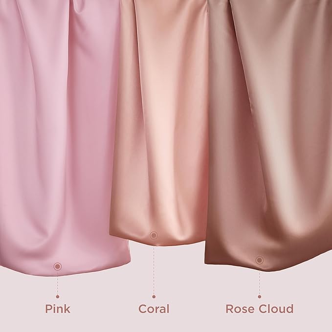 Bedsure King Size Satin Pillowcase Set of 2 - Rose Cloud Silky Pillow Cases for Hair and Skin with Envelope Closure, Similar to Silk Pillow Cases, Gifts for Women Men, 20x36 Inches, 2pcs