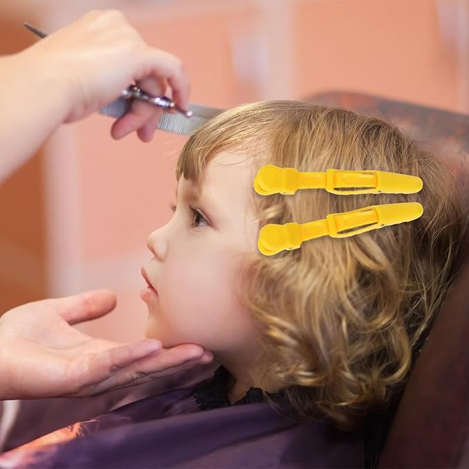 Ondder 24 Pack Alligator Hair Clips, 4.5 inch Clips for Hair Sectioning, Hair Styling Accessories for Women Men Girls Teens, Yellow