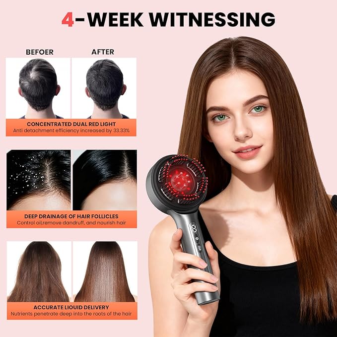 4 in 1 Hair Scalp Massager Hair Growth Oil Applicator, Electric Scalp Brush for Home, IPX7 Waterproof Electric Head Massager