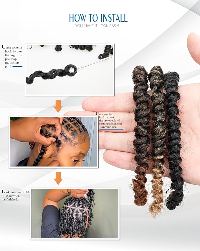 Passion Twist Crochet Hair-Mixed Color Combo Pack(6 packs 1B+1 pack T1B/27+1 pack T1B/30),Pre-twisted Pre Looped Short Synthetic Braided Hair Extensions For Black Women and Kid(6"-8 Packs,1B+T27+T30)