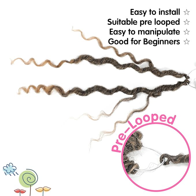 Fulcrum Goddess Locs Crochet Hair 10 Inch, 8 Packs New Faux Locs Crochet Hair for Black Women, Crochet locs with Curly Ends (10Inch (Pack of 8), T27#)