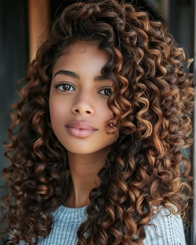 12 inch Jamaican Bounce Crochet Hair 3 Packs 2X Ringlet Wand Curl Synthetic Curly Crochet Hair Extensions Blonde Ombre Medium Shoulder Length Long Crochet Braiding Hair 20 Roots