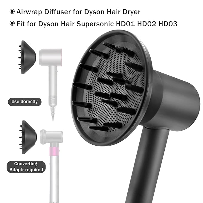 Hair Diffuser Attachment Nozzles for Dyson Supersonic Hair Dryer HD01 HD02 HD03 HD04 HD08 HD15 Tools Accessaries Parts