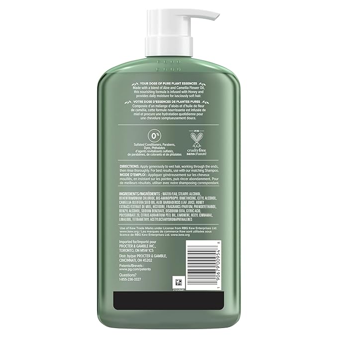 Herbal Essences Honey Daily Moisture Conditioner, Protects and Nourishes Dry Hair, Hydrating Conditioner with Certified Camellia Oil and Aloe Vera, Moisturizing and Safe For All Hair Types, 33.8oz