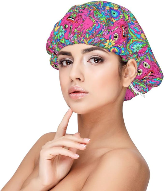 Satin Silk Bonnet for Sleeping Women Double Layer Sleep Hair Bonnets Caps for Curly Braid Hair