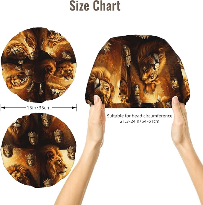 Silk Hair Bonnet for Sleeping, Double Layer Hair Bonnet for Curly Natural Frizz