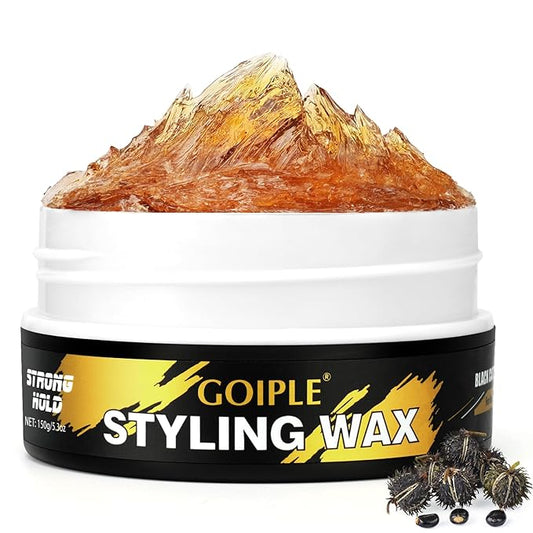 Edge Control for Black Women with Castor Oil & Biotin - Strong Hold Braiding Curly Hair Gel Edge Control Wax - Hair Styling Wax Non-Greasy, Non-Flaking, Supports Hair Growth, For All Hair Types 5.3 OZ