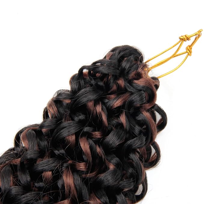 YXCHERISHAIR Curly Crochet Hair GoGo Curl Crochet hair for Women 8Packs Deep Wave Braiding hair,Synthetic Bohemian Crochet Braid Water Wave Crochet hair Extensions(P1B/30,18Inch)