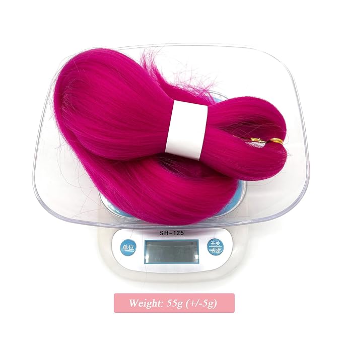 Kids Pink Braiding Hair Pre Stretched Short Braiding Hair Extensions for Braiding Box Braids Knotless Prestretched Braiding Hair 16 Inch