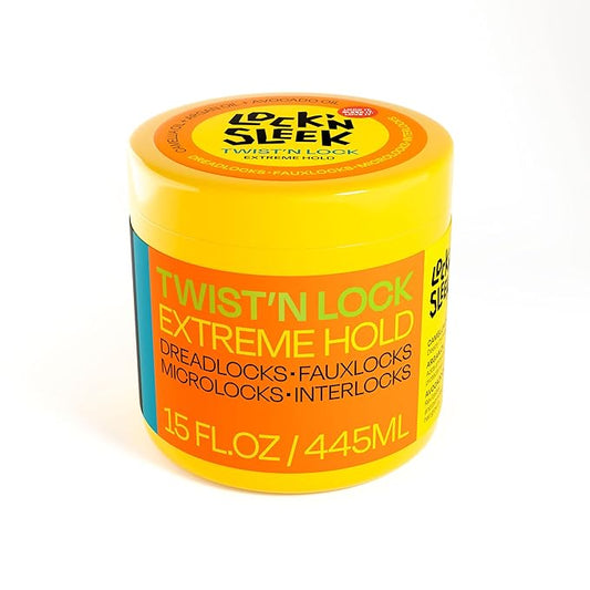 LOCK'N SLEEK Braiding Gel, Extreme Hold Braid, Loc, and Twist, Flake-Free, Tames Frizz, and Contol Edge (15 Fl Oz (Pack of 1))