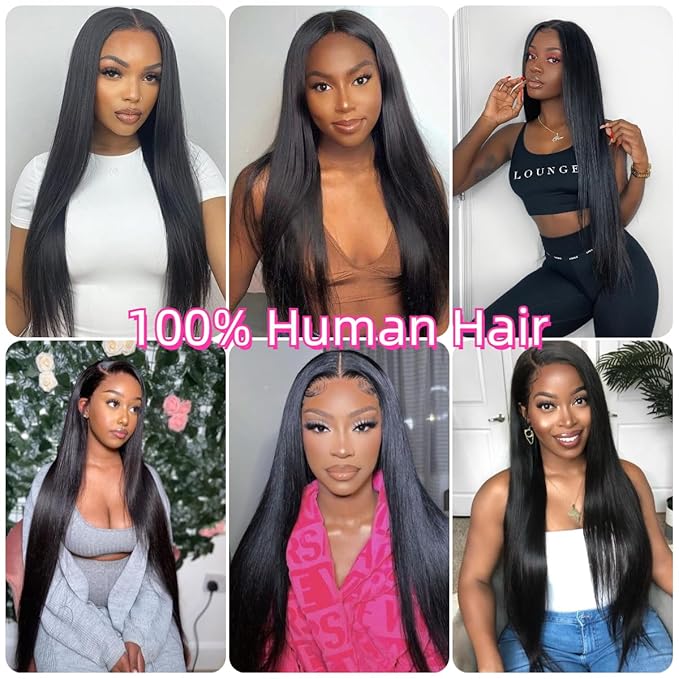 Straight Human Hair Bundles 3 Bundles 24-26-28 Inch 100% Unprocessed Brazilian Virgin Remy Hair Straight Human Hair Extensions For Black Women
