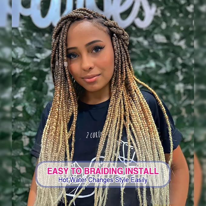 8 Pack Ombre Braiding Hair Pre Stretched - 20" 75G/Pack Premium Pre Stretched Braiding Hair Extensions, Professional Itch Free Yaki Texture Prestretched Hair(1B/27/613)