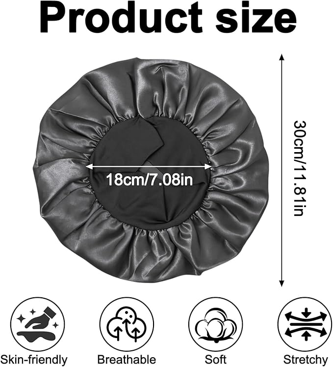 Custom Silk Bonnet for Sleeping Women Satin Bonnet Hair Wrap for Sleeping Band Sleep Night Head Cover for Curly Braid Fine