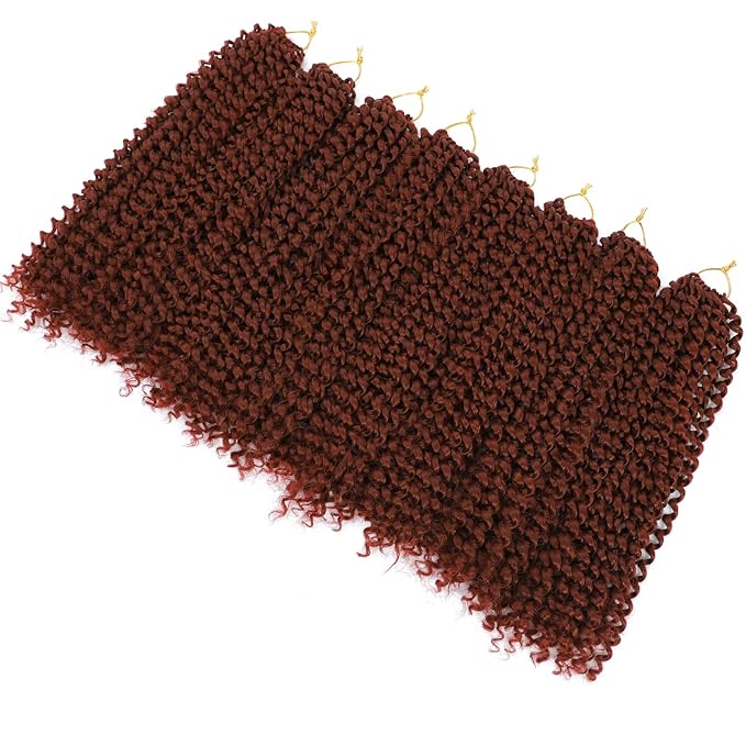 Alrence Passion Twist Hair Copper Red 14 Inch 8 Packs Passion Twist Crochet Hair Long Bohemian Crochet Braids (14 Inch, 350#)