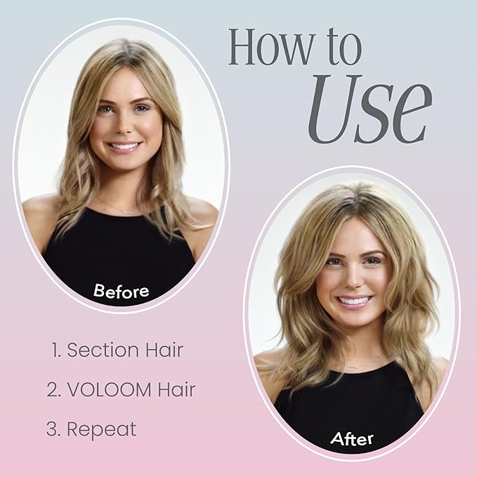 VOLOOM Petite 1” Inch Professional Volumizing Ceramic Flat Iron - Hair Volumizer & Styling Tool with Adjustable Temp & Auto Shut-Off for Lasting Volume for Medium or Fine Hair - Heat Resistant Case