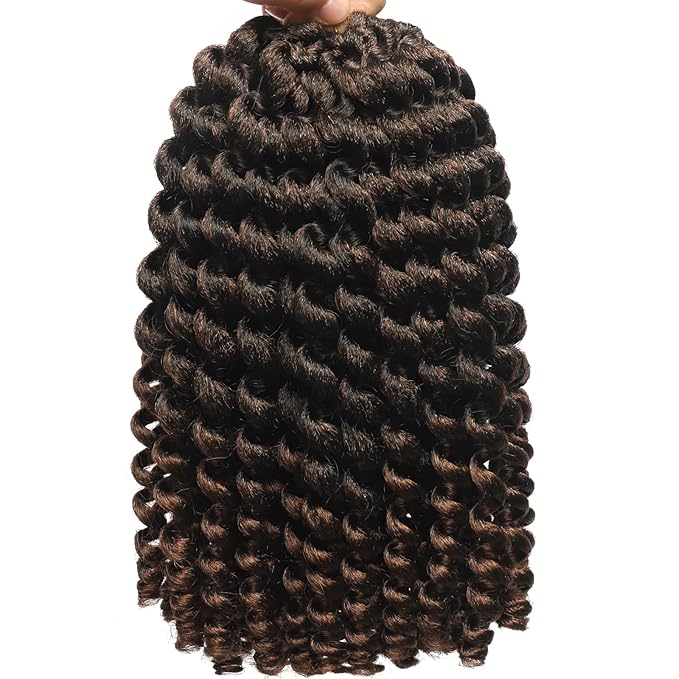 3 Packs 2X Ringlet Wand Curl Jamaican Bounce Crochet Hair 12 inch Synthetic Curly Crochet Hair Extensions Medium Shoulder Length Long Crochet Braiding Hair 20 Roots (12Inch (Pack of 3), T30