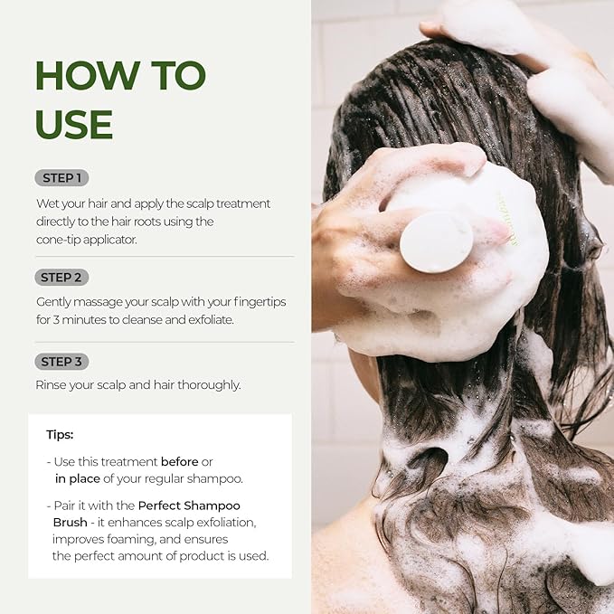 STEAMBASE Tea Tree Scalp Treatment | Purifies and Exfoliates Oily Scalp | Natural BHA & Tea Tree | Removes Odor & Buildup | Hypoallergenic Exfoliator, 8.42 fl oz