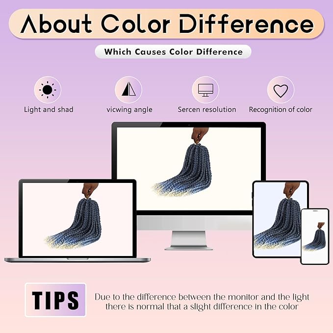 18inch Passion Twist Crochet Hair 96 Stands Pre-Twisted Passion Twist Hair 6 Packs Pre-Looped Passion Twists Braids Synthetic Passion Twist 0mbre Blue Crochet Braids Hair Extensions